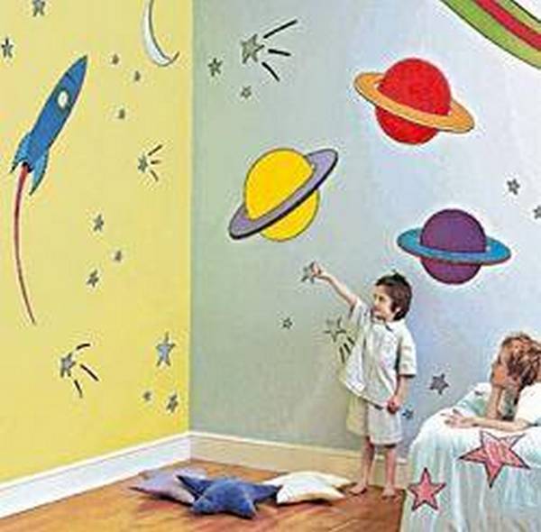 Делаем красивое оформление стен в детской комнате - фото