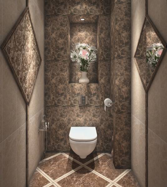 Дизайн туалета в квартире - возможности дизайнерских решений с фото