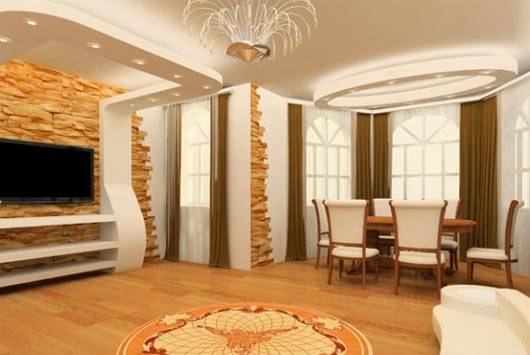 Красивые потолки из гипсокартона: правила оформления - фото