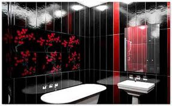 Отделка ванной комнаты панелями ПВХ - фото